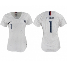 Women's France #1 Lloris Away Soccer Country Jersey