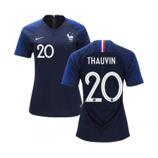 Women's France #20 Thauvin Home Soccer Country Jersey