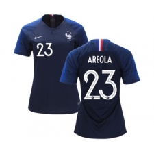 Women's France #23 Areola Home Soccer Country Jersey