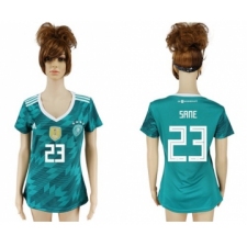 Women's Germany #23 Sane Away Soccer Country Jersey