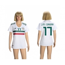 Women's Mexico #17 J.M.Corona Away Soccer Country Jersey
