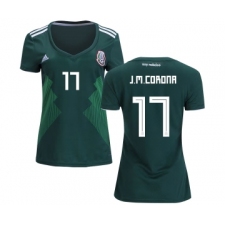 Women's Mexico #17 J.M.Corona Home Soccer Country Jersey