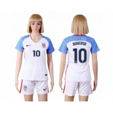 Women's USA #10 Diskerud Home(Three Star) Soccer Country Jersey