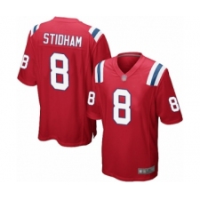 Men's New England Patriots #8 Jarrett Stidham Game Red Alternate Football Jersey
