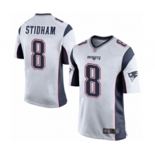 Men's New England Patriots #8 Jarrett Stidham Game White Football Jersey