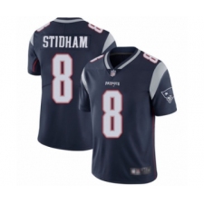 Men's New England Patriots #8 Jarrett Stidham Navy Blue Team Color Vapor Untouchable Limited Player Football Jersey