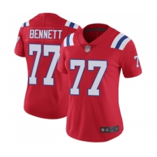 Women's New England Patriots #77 Michael Bennett Red Alternate Vapor Untouchable Limited Player Football Jersey