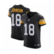 Men's Pittsburgh Steelers #18 Diontae Johnson Black Alternate Vapor Untouchable Elite Player Football Jersey