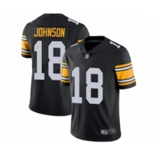 Men's Pittsburgh Steelers #18 Diontae Johnson Black Alternate Vapor Untouchable Limited Player Football Jersey