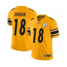 Men's Pittsburgh Steelers #18 Diontae Johnson Limited Gold Inverted Legend Football Jersey