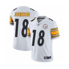 Men's Pittsburgh Steelers #18 Diontae Johnson White Vapor Untouchable Limited Player Football Jersey