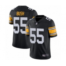 Men's Pittsburgh Steelers #55 Devin Bush Black Alternate Vapor Untouchable Limited Player Football Jersey