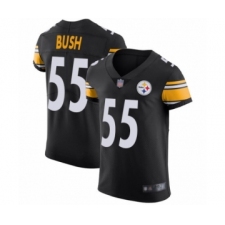 Men's Pittsburgh Steelers #55 Devin Bush Black Team Color Vapor Untouchable Elite Player Football Jersey