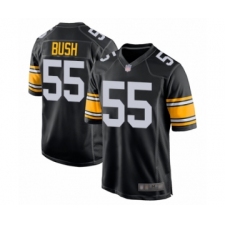 Men's Pittsburgh Steelers #55 Devin Bush Game Black Alternate Football Jersey