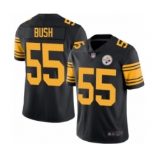 Youth Pittsburgh Steelers #55 Devin Bush Limited Black Rush Vapor Untouchable Football Jersey
