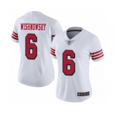 Women's San Francisco 49ers #6 Mitch Wishnowsky Limited White Rush Vapor Untouchable Football Jersey