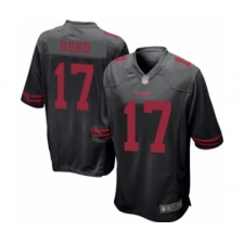 Men's San Francisco 49ers #17 Jalen Hurd Game Black Football Jersey
