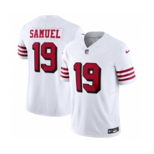 Men's Nike San Francisco 49ers #19 Deebo Samuel New White 2023 F.U.S.E. Vapor Untouchable Limited Stitched Football Jersey