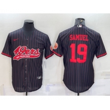 Men's San Francisco 49ers #19 Deebo Samuel Black Cool Base Stitched Baseball Jersey