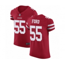 Men's San Francisco 49ers #55 Dee Ford Red Team Color Vapor Untouchable Elite Player Football Jersey