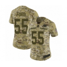Women's San Francisco 49ers #55 Dee Ford Limited Camo 2018 Salute to Service Football Jersey