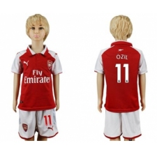 Arsenal #11 Ozil Home Kid Soccer Club Jersey