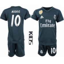 Real Madrid #10 Modric Away Kid Soccer Club Jersey