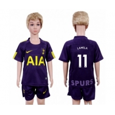 Tottenham Hotspur #11 Lamela Sec Away Kid Soccer Club Jersey