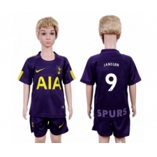 Tottenham Hotspur #9 Janssen Sec Away Kid Soccer Club Jersey