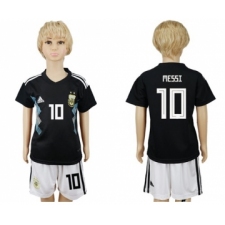 Argentina #10 Messi Away Kid Soccer Country Jersey