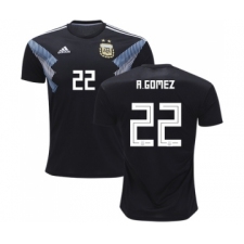Argentina #22 R.Gomez Away Kid Soccer Country Jersey