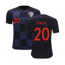 Croatia #20 Pjaca Away Kid Soccer Country Jersey