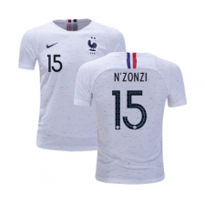 France #15 N'Zonzi Away Kid Soccer Country Jersey