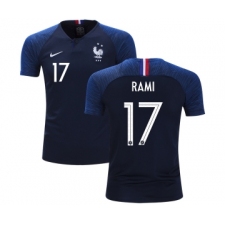 France #17 Rami Home Kid Soccer Country Jersey