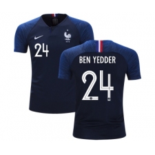 France #24 Ben Yedder Home Kid Soccer Country Jersey