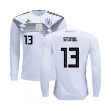 Germany #13 Stindl Home Long Sleeves Kid Soccer Country Jersey