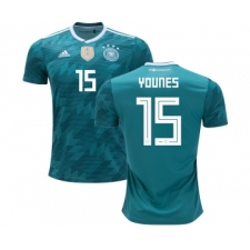 Germany #15 Younes Away Kid Soccer Country Jersey