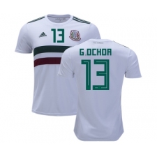 Mexico #13 G.Ochoa Away Kid Soccer Country Jersey