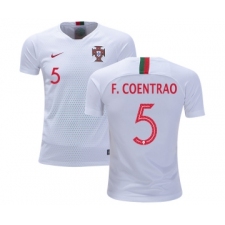 Portugal #5 F.Coentrao Away Kid Soccer Country Jersey