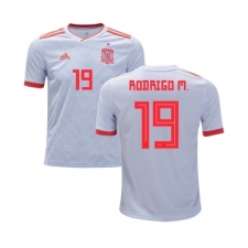 Spain #19 Rodrigo M. Away Kid Soccer Country Jersey
