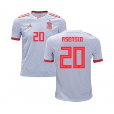 Spain #20 Asensio Away Kid Soccer Country Jersey