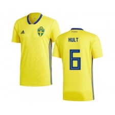 Sweden #6 Hult Home Kid Soccer Country Jersey