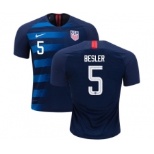 USA #5 Besler Away Kid Soccer Country Jersey