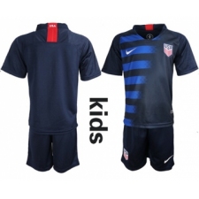 USA Blank Away Kid Soccer Country Jersey
