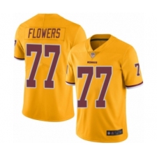 Men's Washington Redskins #77 Ereck Flowers Limited Gold Rush Vapor Untouchable Football Jersey