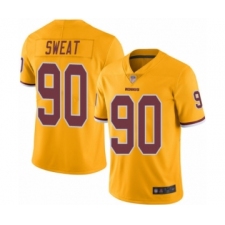 Men's Washington Redskins #90 Montez Sweat Elite Gold Rush Vapor Untouchable Football Jersey