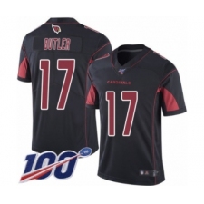 Men's Arizona Cardinals #17 Hakeem Butler Limited Black Rush Vapor Untouchable 100th Season Football Jersey