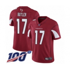 Men's Arizona Cardinals #17 Hakeem Butler Red Team Color Vapor Untouchable Limited Player 100th Season Football Jersey