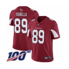 Men's Arizona Cardinals #89 Andy Isabella Red Team Color Vapor Untouchable Limited Player 100th Season Football Jersey