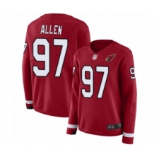 Women's Arizona Cardinals #97 Zach Allen Limited Red Therma Long Sleeve Football Jersey
